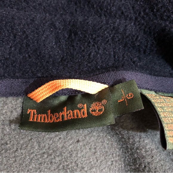 Timberland Men's Polartec Army Green Fleece Full Zip Pockets Vest - Picture 10 of 11